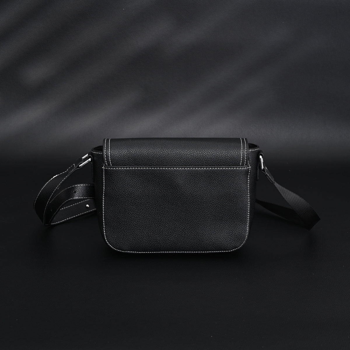 Dior Saddle Crossbody Bag – Black Grained Calfskin with Silver-Tone Hardware