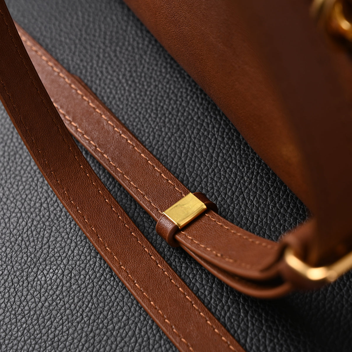 Miu Miu Leather Bowler Top Handle Bag Cognac