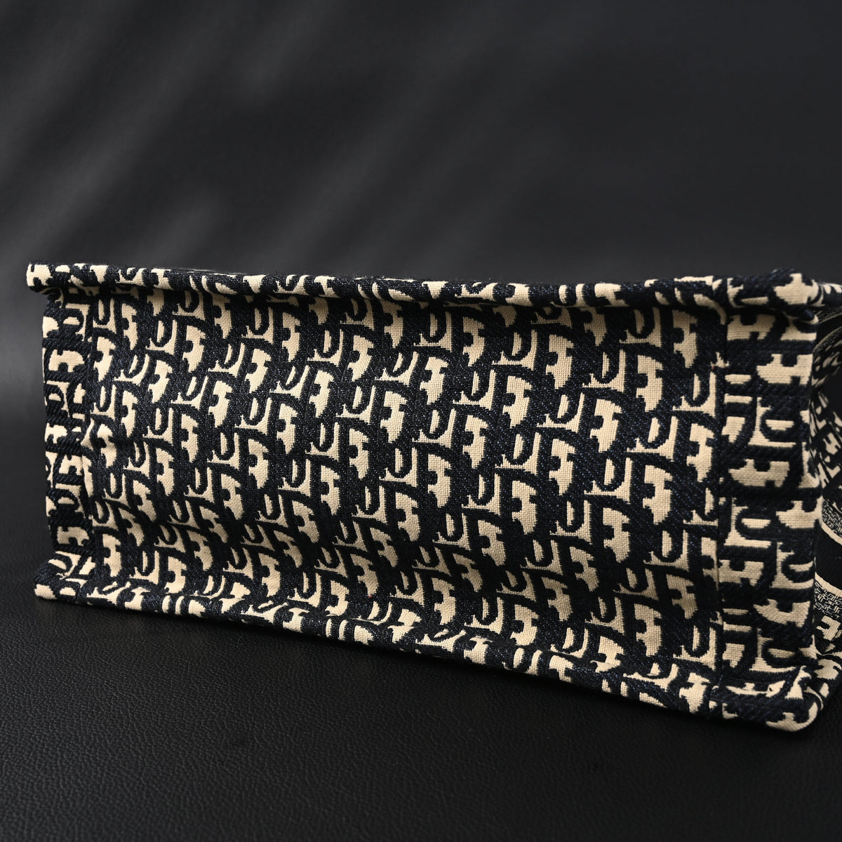 Christian Dior Medium Book Tote – Black Oblique Embroidery